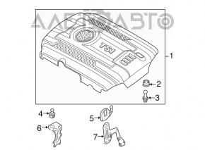 Capacul motorului VW Passat b7 12-15 SUA 1.8T