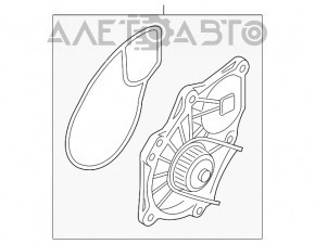 Помпа водяная VW Passat b7 12-15 USA 1.8T, пластик