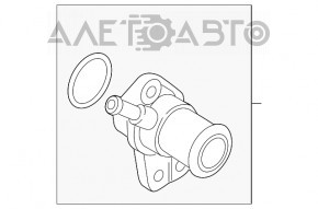 Flanșa sistemului de răcire VW Passat b7 12-15 USA 1.8T