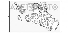 Turbina completă cu colector și conducte de răcire VW Passat b7 12-15 USA 1.8T 89k