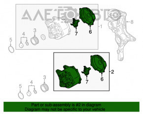 Generatorul VW Passat b8 16-19 SUA 1.8T, 2.0T pe stoc