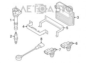 Blocul ECU al motorului VW Passat b8 16-19 SUA 1.8