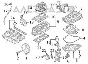 Verificarea nivelului de ulei Audi A3 8V 15-20, nou, original OEM.