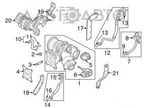 Tubul de răcire pentru VW Golf 15- 1.8T