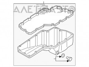 Поддон масляный ДВС Audi A5 F5 17- 2.0T новый неоригинал VIKA