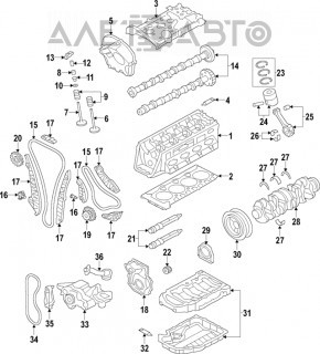 Receptor de ulei Audi A4 B9 17- 2.0T