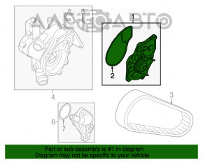 Помпа водяная Audi A3 8V 15-20 1.8T, 2.0T новый OEM оригинал