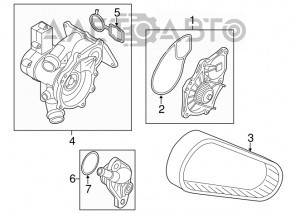 Помпа водяная Audi A3 8V 15-20 1.8T, 2.0T новый OEM оригинал