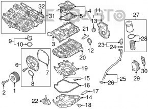 Colector de admisie pentru Audi A3 8V 15-16 4d 1.8T