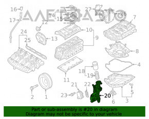 Corpul filtrului de ulei Audi A4 B9 17- 2.0T