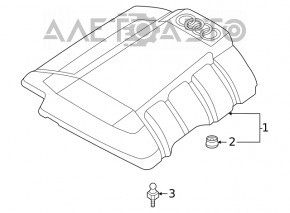 Накладка двигателя Audi A5 F5 17- 2.0T