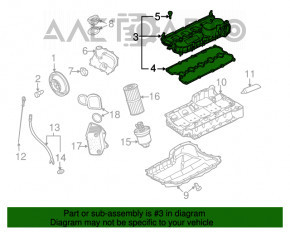 Крышка клапанная VW Passat b7 12-15 USA 2.5