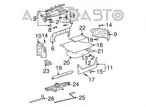 Manerul cricului Lexus RX350 RX450h 10-15 este ruginit.