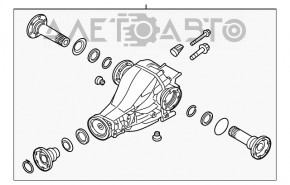 Задний дифференциал редуктор Audi Q5 8R 13-17 2.0T, 3.0 tfsi, hybrid, 92к