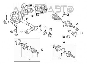 Передний редуктор Audi Q7 4L 10-15 112к порваны сайленты