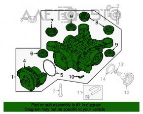 Diferențialul spate reductor Audi A3 8V 15-20 4 uși, 5 uși