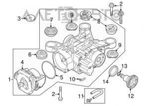 Diferențialul spate reductor Audi A3 8V 15-20 4 uși, 5 uși