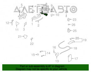 Cilindru de blocare a ușii față stânga Audi Q7 4L 10-15