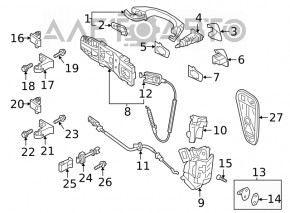 Burlanul broastei usii din fata stanga VW Atlas 18-