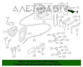Личинка замка передней левой Audi A4 B9 17-