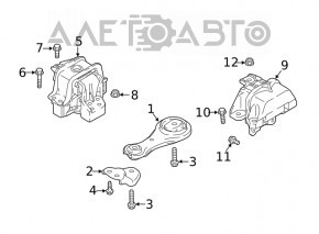 Suport motor central Mitsubishi Outlander 14-19 3.0