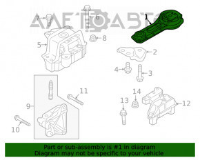 Pernele centrale ale motorului Mitsubishi Outlander 14-19 3.0, noi, originale OEM