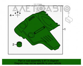 Capacul motorului BMW X3 F25 11-17 2.0T are suportul rupt, nasul este rupt