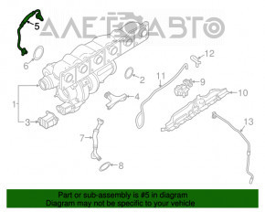 Трубка подачи масла на турбину BMW F10 10-16 3.0T