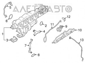 Трубка подачи масла на турбину BMW F10 10-16 3.0T