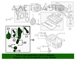 Corpul filtrului de ulei al motorului Mini Cooper F56 3d 14- 1.5t cu schimbător de căldură