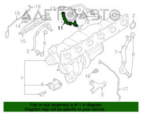 Racordul de răcire a turbinei BMW F10 10-16 3.0T furnizare