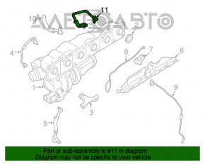 Racordul de răcire a turbinei BMW F10 10-16 3.0T ieșire