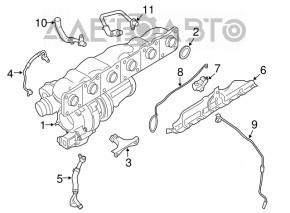 Трубка охлаждения турбины BMW F10 10-16 3.0T выход