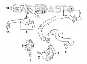 Патрубок охлаждения от помпы металл BMW X5 E70 07-13 3.0