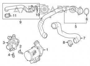 Carcasa termostat BMW 5 F10 10-17 noua originala OEM