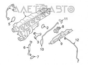 Turbina BMW F10 13-15 3.0T 76k, pe piese, a rotit bucsa