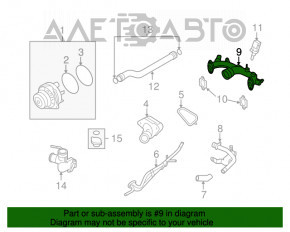 Tee-ul sistemului de răcire pentru Infiniti Q50 14-15 3.7 VQ37VHR