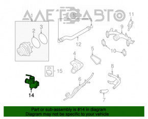 Gâtul de umplere al sistemului de răcire al Infiniti Q50 14-15 3.7 VQ37VHR