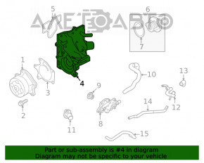 Corpul termostatului Nissan Sentra 20-