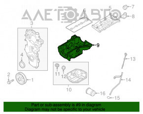 Полуподдон масляный Nissan Sentra 13-18 1.8 MR18DE