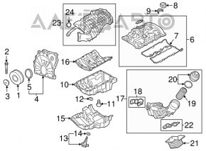 Capac supapă BMW 5 G30 18- 530e hibrid nou neoriginal TOPRAN