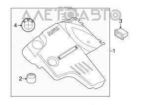 Накладка двигателя BMW F30 12-16 2.0T N20 без ресивера, сломано крепление