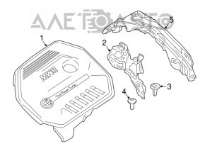 Накладка двигателя BMW 7 G11 G12 16-19 B58