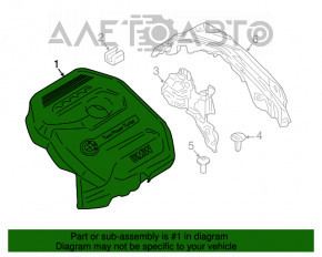 Capacul motorului BMW F30 17-18 2.0T B46