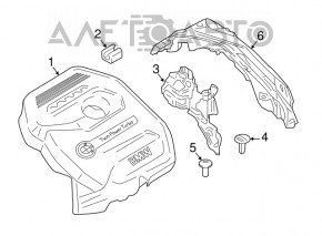 Capacul motorului BMW F30 17-18 2.0T B46