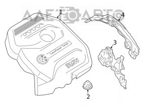 Накладка двигателя BMW X3 G01 18-19 2.0T