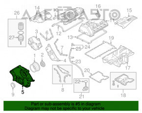 Крышка двигателя грм передняя нижняя BMW X5 E70 4.8 N62B48