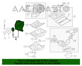 Capacul motorului din spate pentru BMW 7 G11 G12 16-19 B58