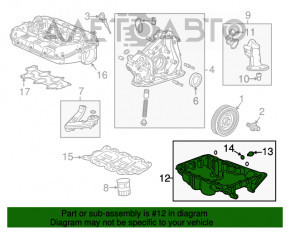 Поддон масляный Acura TLX 15-19 3.5