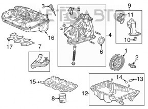 Поддон масляный Acura TLX 15-19 3.5